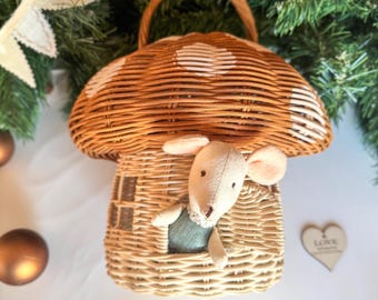 Ipetboom Panier Osier Forme De Poire Fait Main Rangement Décoratif Avec