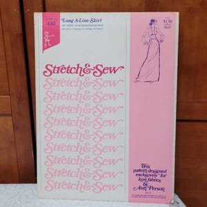 1970s Stretch & Sew A-Line Skirt Pattern #440: Knit Fabric Design
