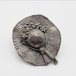 Vintage Hat Bonnet Floral Pin Brooch Gift