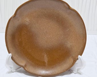 Piatto da dessert e insalata in ceramica Frankoma, marrone chiaro 5G