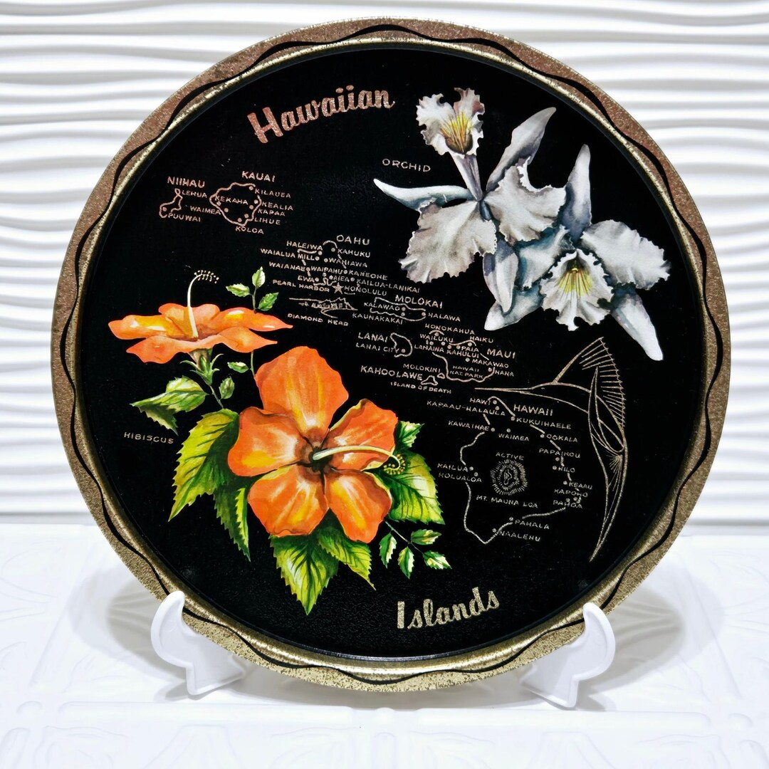 Vintage Hawaii Souvenir Metal Serving Tray - Etsy