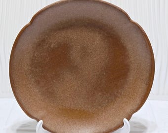 Frankoma Pottery Dinner Plate Brown Tan 5F