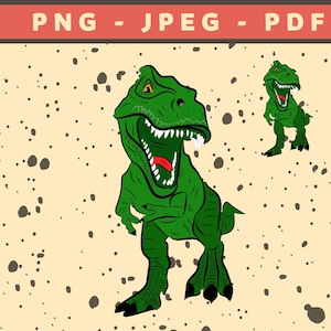 T-rex SVG - SVG Cut File - Dinosaur svg - Car Decal SVG - Instant Download - Printable vector clip art - Silhouette & Cricut