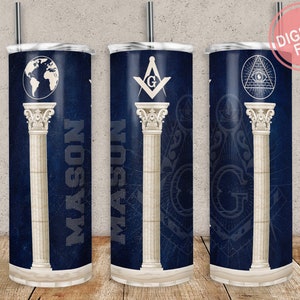Mason Inspired Tumbler Wrap, 20oz 30oz Skinny Tumbler Wrap para diseños de tumbler rectos y cónicos Plantilla PNG