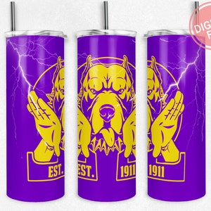 Omega Psi Phi Tumbler Wrap, 20oz Skinny Tumbler Wrap for Straight & Tapered Tumbler Template PNG, Instant Download, Que Tumbler Wrap, 1911