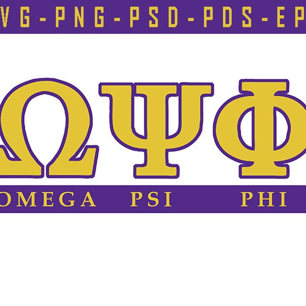 Omega Psi Phi Svg, Fraternity Svg, Greek Alphabet Svg, Greek Font Svg, Includes SVG & PNG. Digital Download