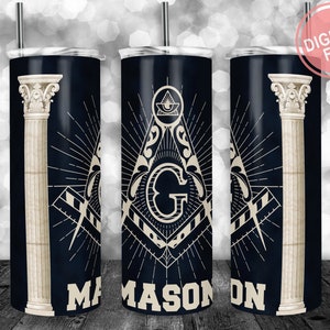 Mason Inspired Tumbler Wrap, 20oz 30oz Skinny Tumbler Wrap para diseños de tumbler rectos y cónicos Plantilla PNG