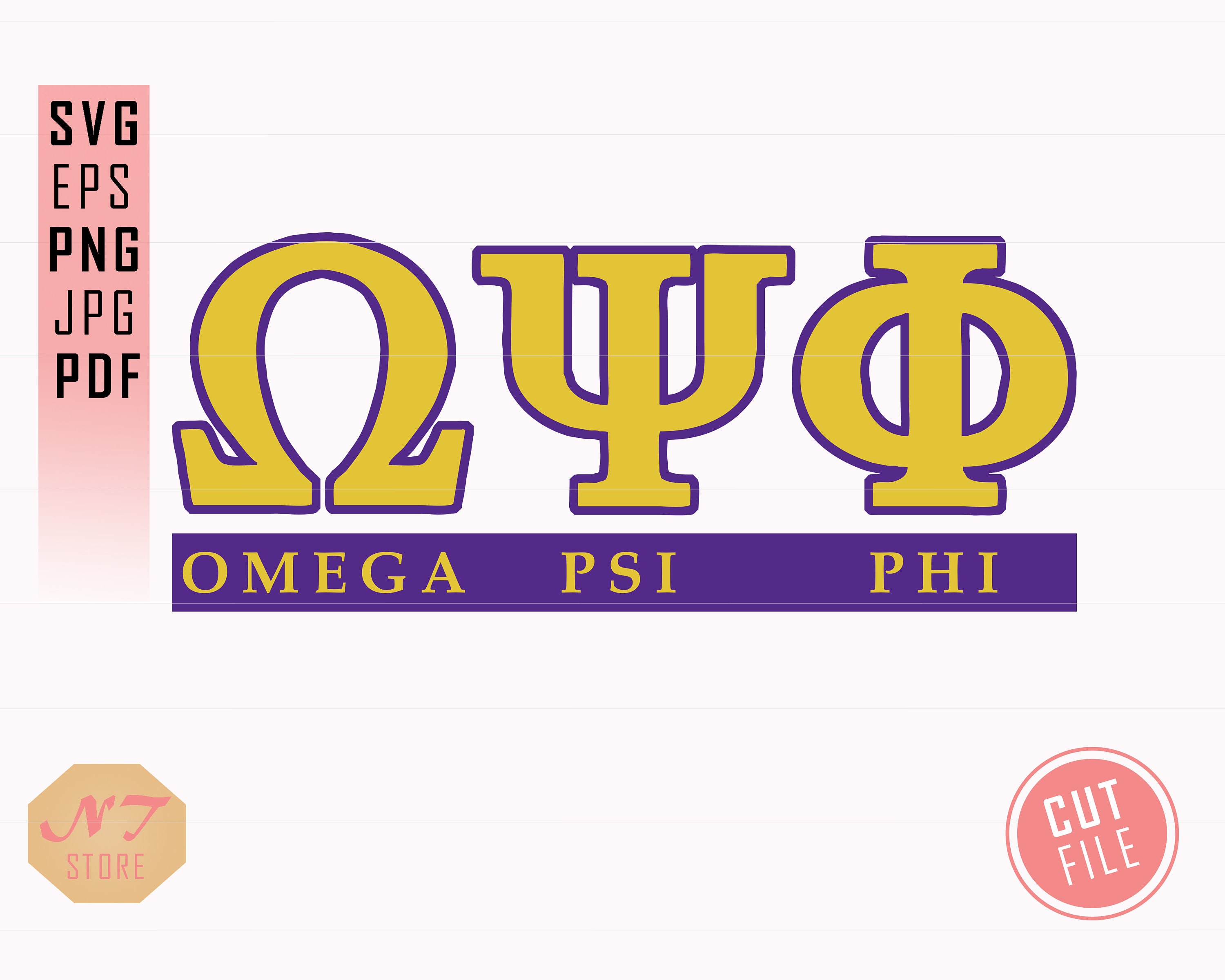 Omega Psi Phi Svg Fraternity Svg Greek Alphabet Svg Greek Etsy ...