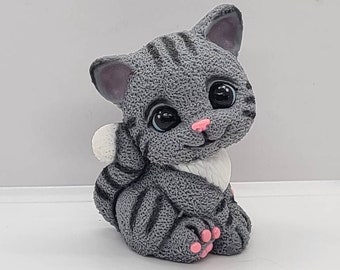 Cute Kitten 3D Silicone Mold for Soap, Candles, Crafts
