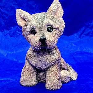 Molde de silicone york terrier Molde de silicone para cachorro filhote Molde york terrier para plástico Molde para brinquedos Molde em formato de cachorro Molde para sabão molde para vela