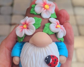 Floral Gnome Silicone Mold - Soap, Candle, or Resin Crafts