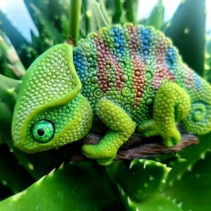 Stampo camaleonte Stampo in silicone lucertola Stampo per decorazioni da giardino Stampo in silicone 3D Stampo per sapone Stampo in silicone con resina epossidica Stampo unico Stampo artigianale Stampo animale