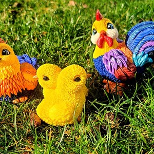 Chicken soap mold Chicken silicone mold Chicken family mold Soap supplies Art supply Mold for plastic Christmas mold Gift