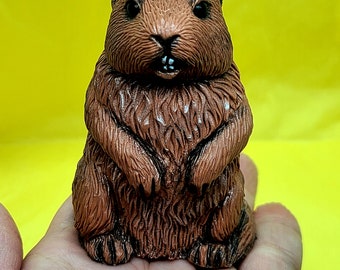 Cute Marmot Silicone Mold: Animal Soap, Plastic, Clay, Cement
