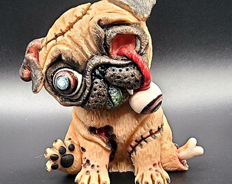 Creepy Pug Silicone Mold for Soap, Resin, Cement - Halloween, Christmas
