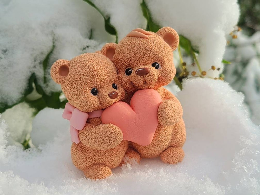 Candles Aromatherapy Teddy Bear C014 3D Bear Series Love Heart