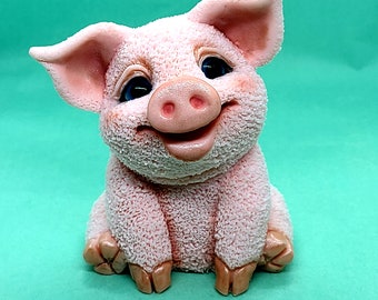 Pig Silicone Mold: Candle, Soap, Resin, Cement, and Toy Mold