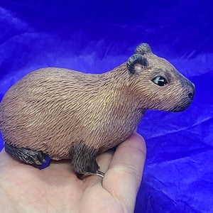 Capybara with Baby 3D Printed Miniature Figurine Sculpture DIY Paint Your  Own - .de