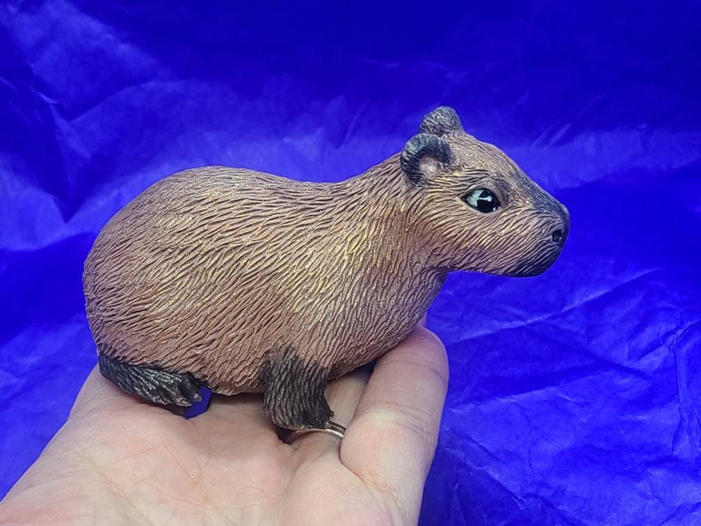 Harilla Realistische Capybara-Figuren, Tierfiguren, Miniatur-Lernspielzeug,  Capybara-Statue für Partytisch, Büro, Zuhause, Ornamente