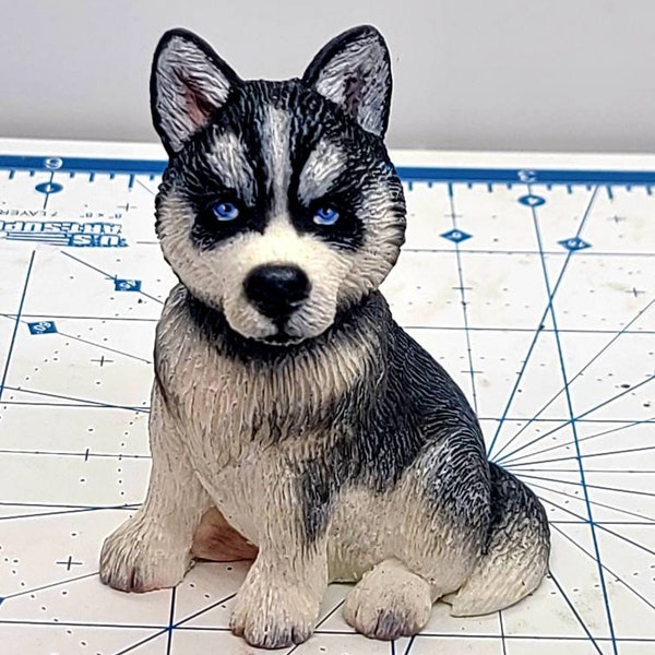 Husky Silikonform Hund Welpe 3d Silikonform Husky Gießform für Kunststoff Gießform für Spielzeug Hund Form für Seifenform für Kerze