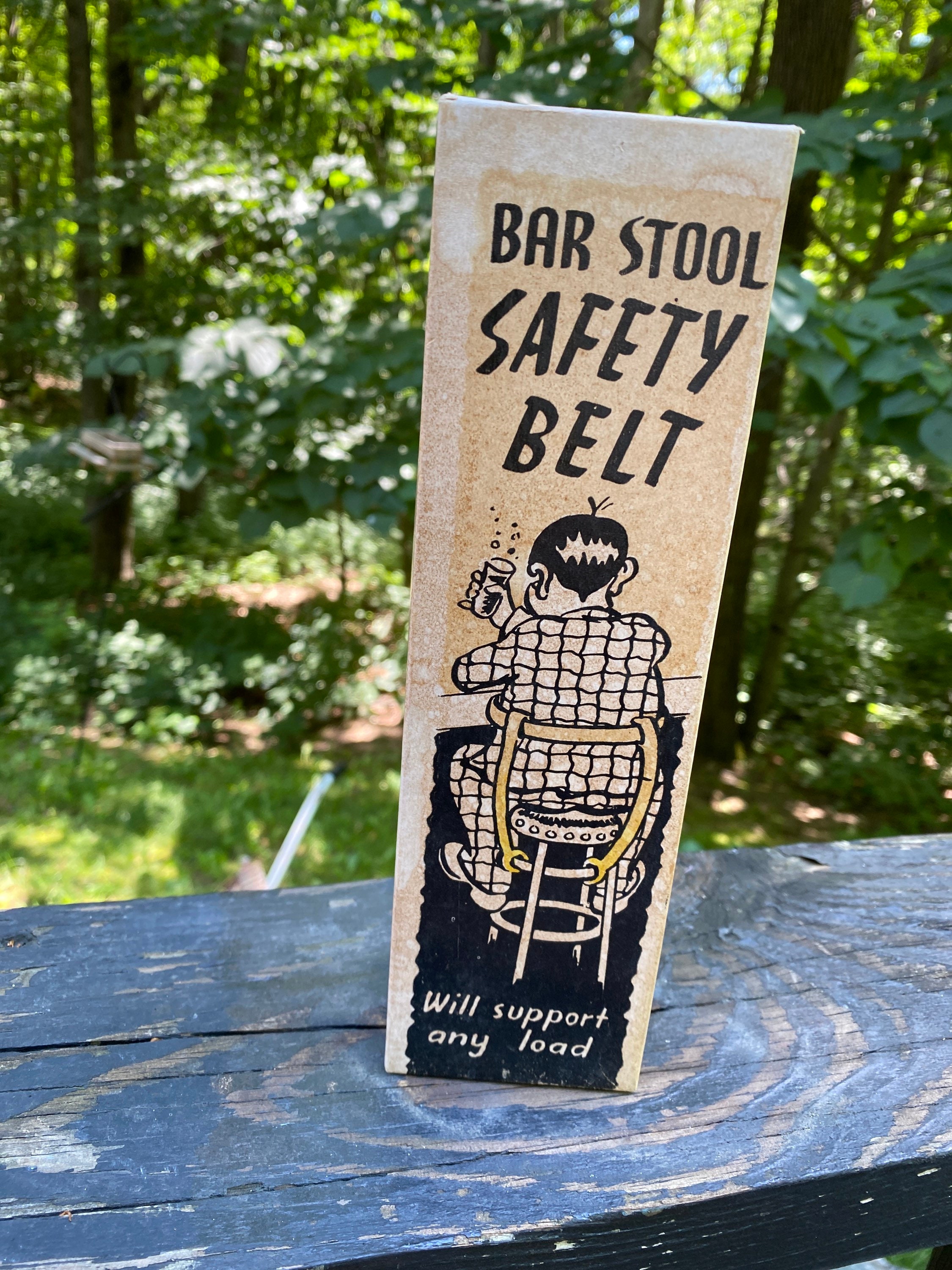 Vintage Bar Stool Safety Belt gag gift with original Etsy