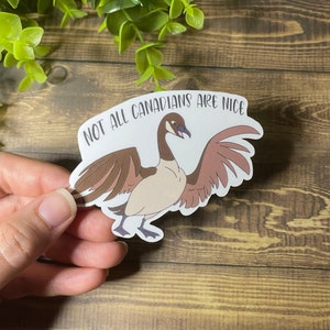 Canada Goose Sticker / Not All Canadians Are Nice / Canada | Etsy