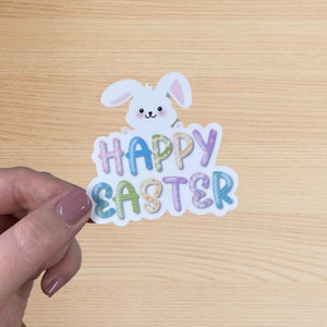 Sticker lapin de Pâques | Sticker Joyeuses Pâques