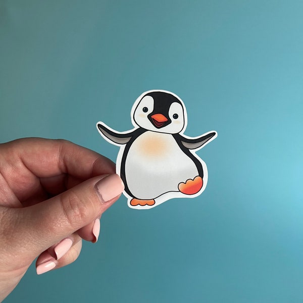 Penguin Sticker / vinyl sticker / waterproof sticker / scratch proof sticker / water bottle sticker / laptop sticker / cute penguin