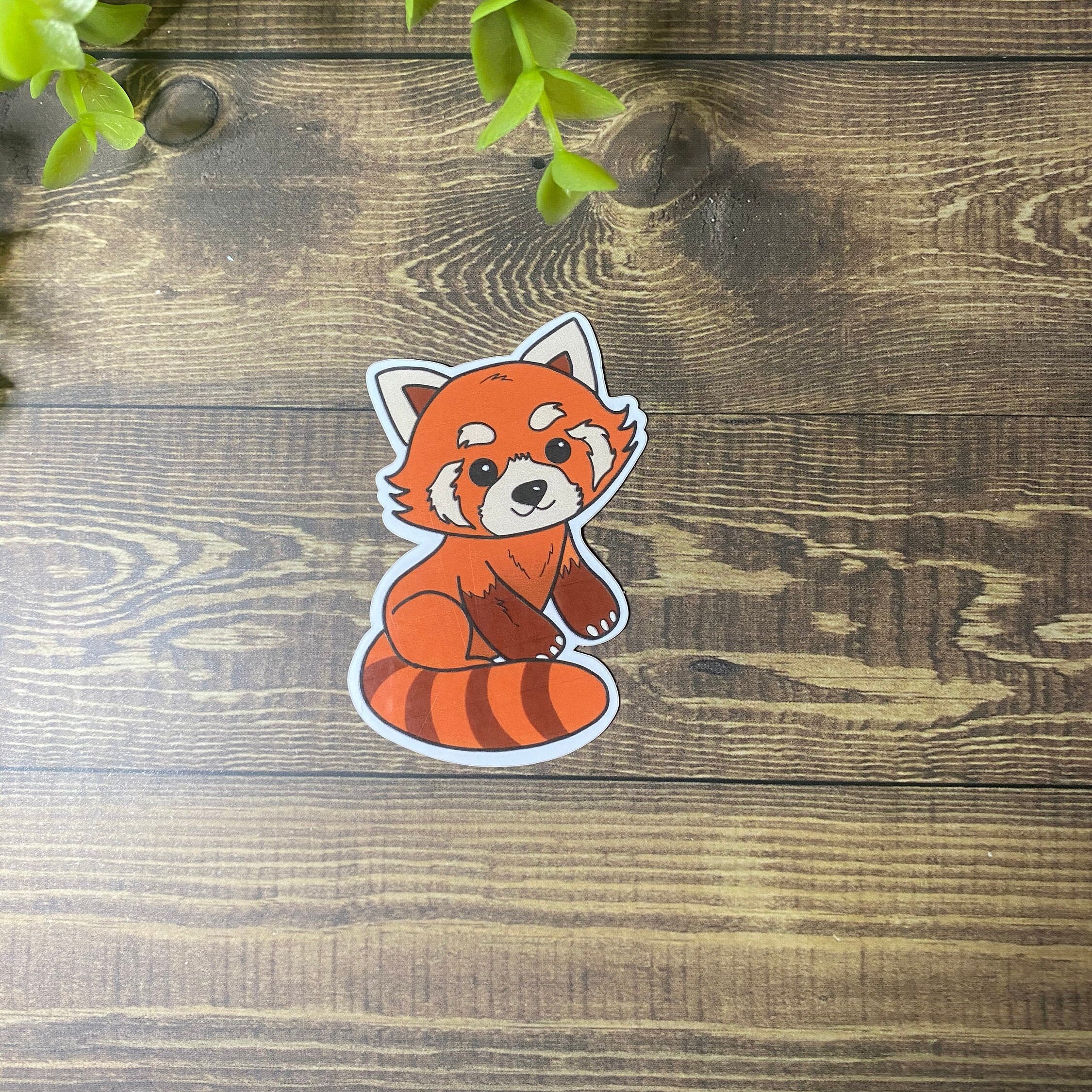 Red panda sticker / cute animal sticker / red panda / laptop Etsy