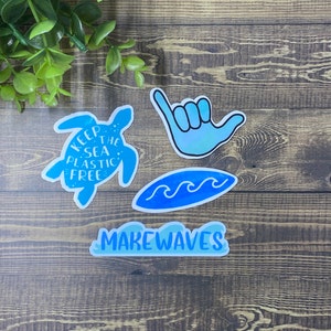 pack d'autocollants surfeur