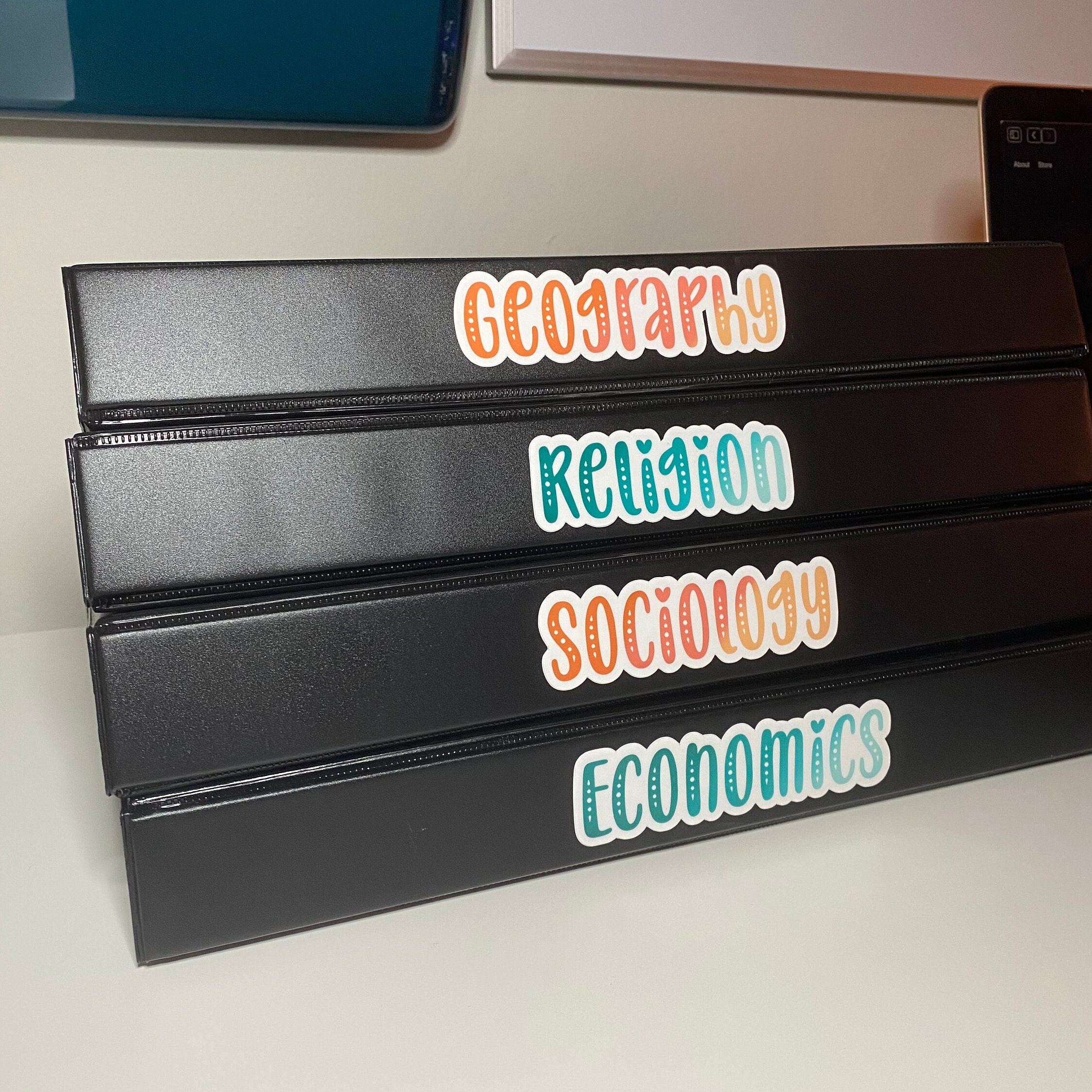 Subject binder labels for students / customizable colours and Etsy