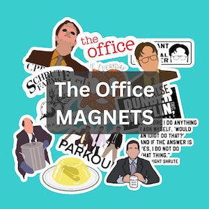 The Office MAGNETS | Dunder Mifflin magnet | Schrute farms magnet | Dwight magnet | Michael Scott magnet | 2.5 inches
