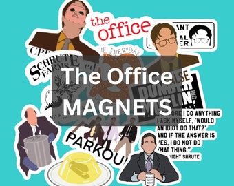 The Office MAGNETS | Dunder Mifflin magnet | Schrute farms magnet | Dwight magnet | Michael Scott magnet | 2.5 inches