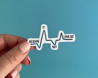 healing is not linear sticker / mental health sticker / waterproof sticker / journal sticker / mental health matters