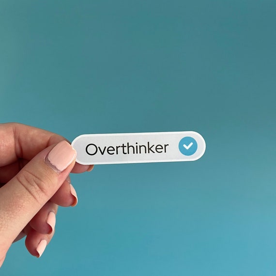 Verified overthinker sticker | professional overthinker | vinyl sticker | waterproof and scratch proof | 2.75in x 0.6in
