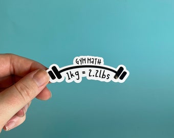 Gym math | 1kg = 2.2lbs | Sticker