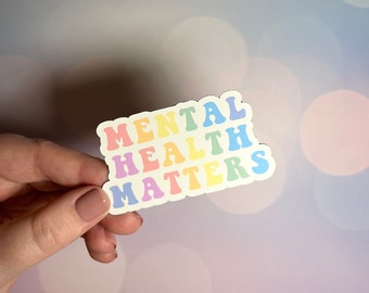 Mental Health Matters MAGNET | rainbow | mental health | positivity | fridge magnet