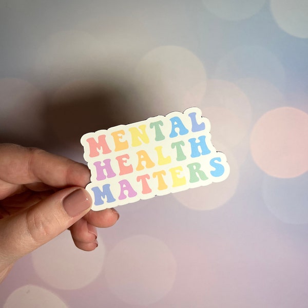 Psychische Gesundheit Matters MAGNET | Regenbogen | psychische Gesundheit | Positivität | Kühlschrankmagnet