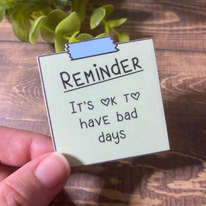 mental health sticky note stickers / mental health reminder stickers / positive thoughts stickers /mental health matters / waterproof image 6