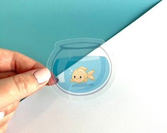 Clear Goldfish sticker | fish bowl sticker | transparent | waterproof