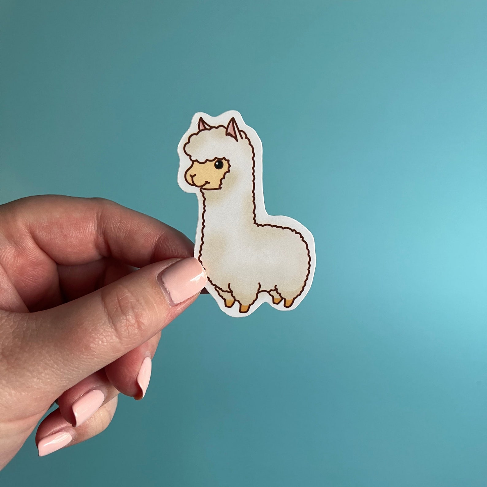 Alpaca Sticker / Beige Alpaca Sticker / Vinyl Sticker / Laptop Sticker ...