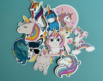 unicorn sticker pack / boy unicorn / girl unicorn / party unicorns / multi pack unicorns / rainbow unicorn / waterproof stickers