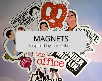 The Office MAGNETS | Dunder Mifflin magnet | Schrute farms magnet | Dwight magnet | Michael Scott magnet | 2.5 inches