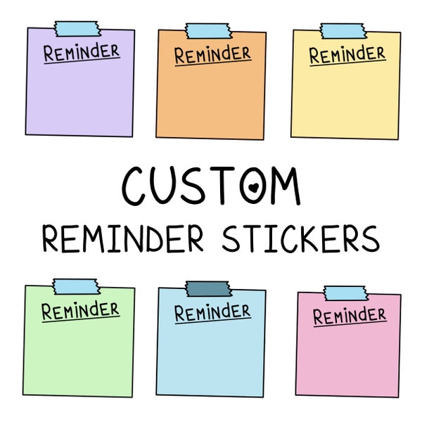 Reminder Stickers - Etsy