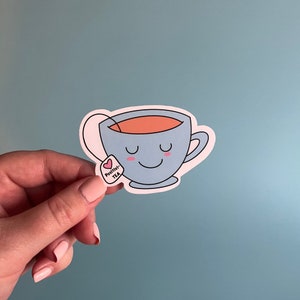 Sticker tasse de thé Positivity