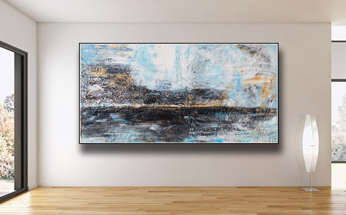 Abstracto Pintura abstracta para sala de estar Pintura para | Etsy