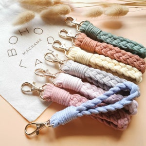 Macrame keychain, lanyard, macrame keychain, car accessories