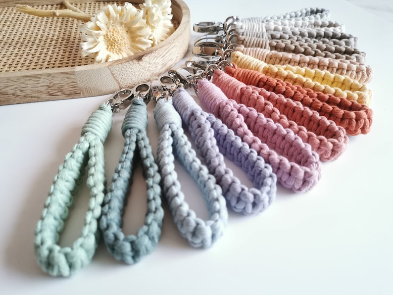 Macrame keychain Lanyard keychain macrame image 8