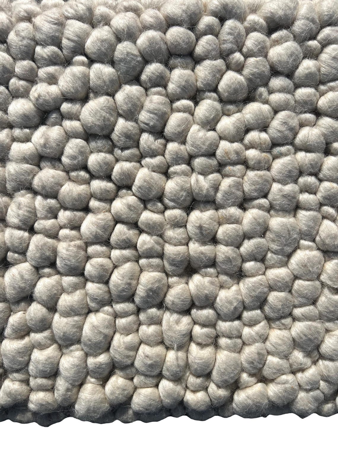 Very Chunky Rug Modern Chunky Handwoven Raw Wool Rug - Natural Felted Pebble Design ...
