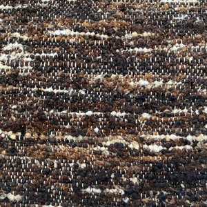 Dark-Brown Natural Raw Wool Flatweave Hand-Knotted Rug